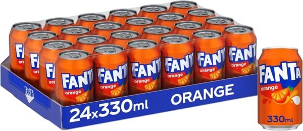 Fanta Orange Soft Drink Can 330 Ml (pack Of 24)